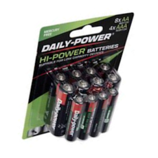 Daily Power Hi-Power Batteries - AA x 8, AAA x 4 Value Pack